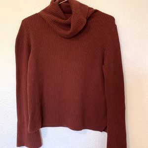Madewell Cowl Neck Sweater Burnt Orange Size Small